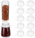 10 Pcs Extra Small Silicone Stretch Lids, 2 Inch Sturdy Reusable Silicone Stretch Lids Jar Cover Sealed Food Storage Covers to Fit 2 In to 2.4 In Small Yogurt Jars Milk Bottles Cans