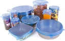 Kitchen + Home Silicone Stretch Lids - Set of 10 Silicone Food Saver Covers - BPA Free, Dishwasher, Microwave, Oven and Freezer Safe