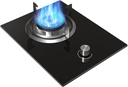 Gas Stove,5.2KW Kitchen Counter Top Stove,Catering Indoor Regulators,Tempered Glass Cast Iron Pot Rack,with Flameout Protection,for Home Kitchen(NG)