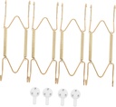 Luxshiny Metal Spring Hooks Wall Plate Hangers 8 Inches Decorative Plate Holder for Home/Office
