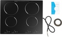 4 Burner Electric Cooktop, 23in 110v 3000W Portable Stove with LED Display, 9 Heating Level, Child Safety Lock and Timer, for Kitchen, Snack Bar, Hotel, Restaurant, Stewing, Frying, Boiling