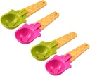 4pcs Ice Cream Scoops Set Dessert Spoons for Ice Cream Melon and Cake Lightweight Kitchen Tools for Easy Serving Essentials Green