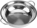 30CM Stainless Steel Hot Pot Induction Cooker Home Kitchen Cookware Soup Cooking Pots