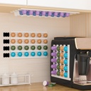 K Cup Holder Self-Adhesive Wall Mount - 12 Pod Coffee Organizer for Suitable for a Variety of Scenarios and a Variety of Brand Space-Saving Countertop or Cabinet Storage - White (12-Pack)