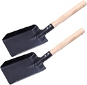 2pcs Garden Spade Iron Shovel Wooden Handle for Outdoor Gardening Soil Digging and and Hand Tools for All Ages