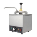 650W Chocolate Dispenser with Pump, 2.1QT Capacity Chocolate Dispenser Warmer, 201 Stainless Steel Single Head Sauce Warmer with Pump & Temperature Control for Hot Chocolate, Cream, Cheese