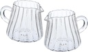 Garneck 2pcs Glass Milk Pitcher Espresso Latte Maker Creamer Container Small Frothing Pitcher Pointed Spout Design for Tea Coffee Dishwasher Safe