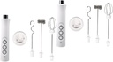 2 Sets Milk Frother Whisk Blenders Egg Mixing Tool Egg Mixer for Restaurant Kitchen Baking Mixer Handheld Egg Mixer Cream Mixer Handheld Mixer Abs Electric White Pigment