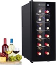 12 Wine Cellar Storage 33L 8 ° C ~ 18 ° C Compressor Type Wine Cooler Wine -Saving Small Home Work Wine Bottle Cold Storage Design Home Appliance Home Appliance